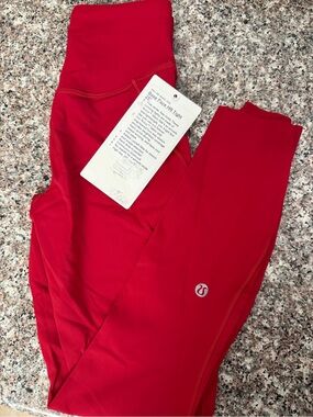 lululemon athletica Women's Red High-Rise Leggings with Tag